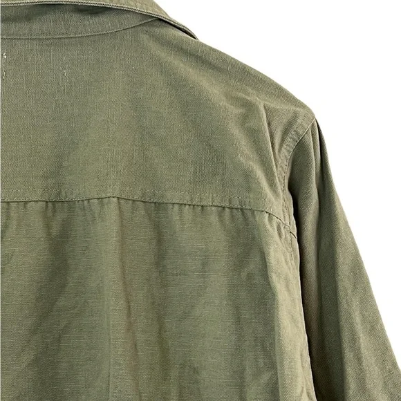 Floriana | Green cotton zip front jacket embroidered details women’s siz… - Picture 8 of 11